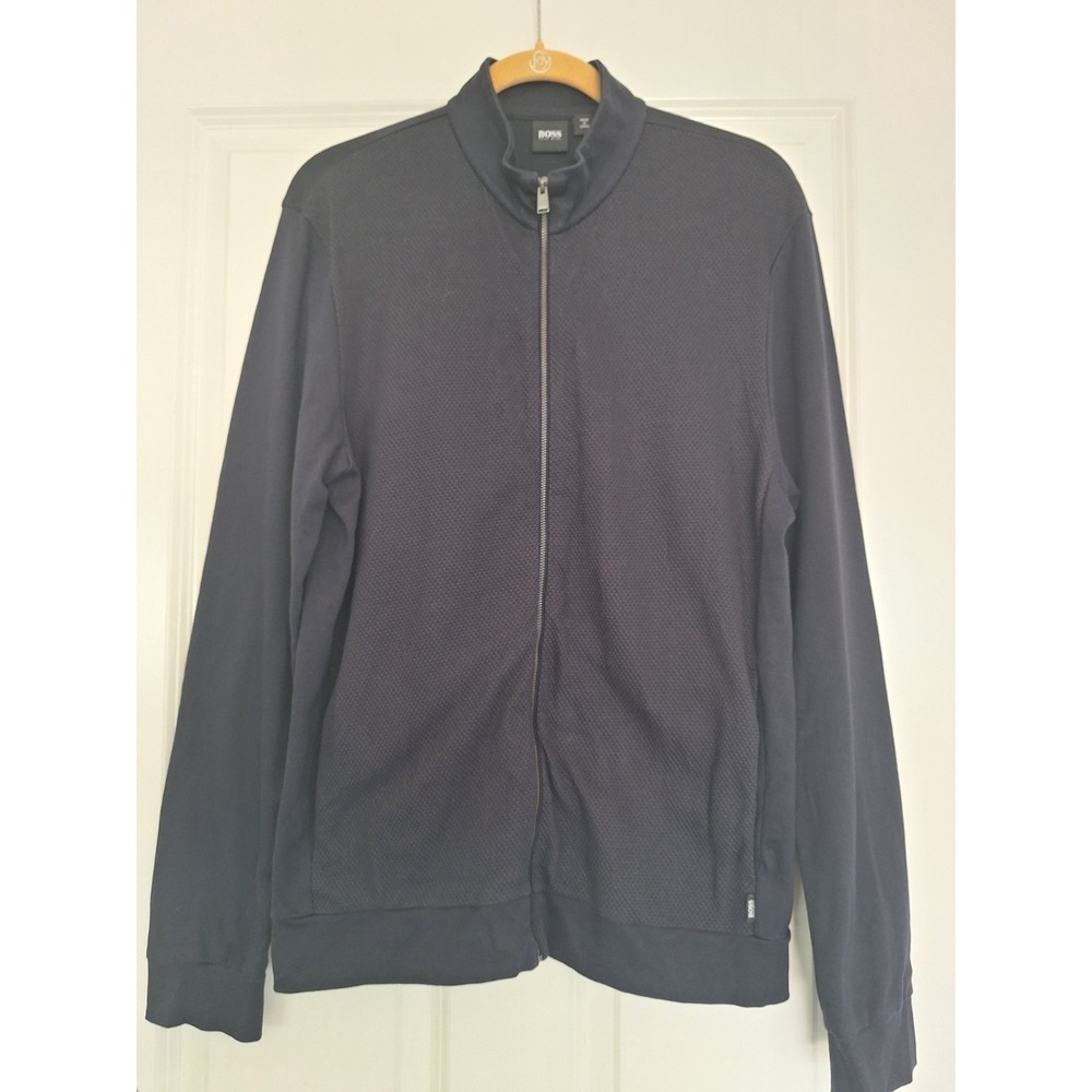 HUGO BOSS COTTON ZIP-UP‎ CARDIGAN,  SIZE M